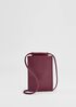 Textured Italian Leather Phone Pouch
