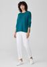 Peruvian Cotton Blend Crew Neck Top
