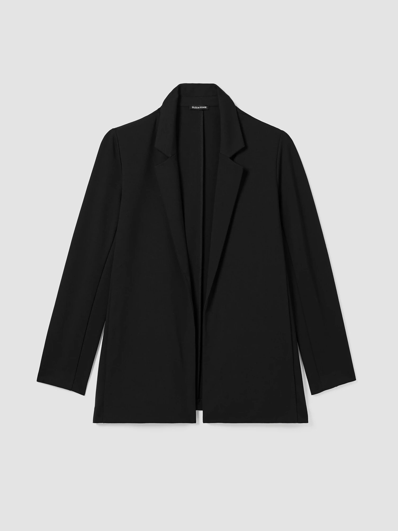 Washable Flex Ponte Notch Collar Long Blazer | EILEEN FISHER