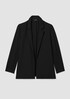 Washable Flex Ponte Notch Collar Long Blazer