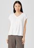 Organic Linen Jersey V-Neck Tee