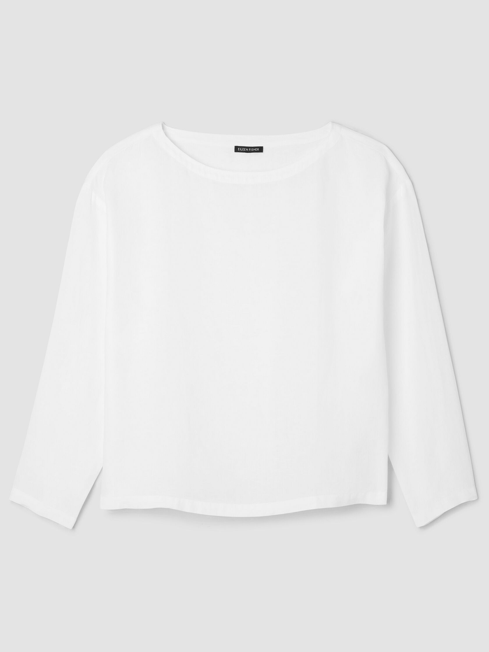 Organic Handkerchief Linen Bateau Neck Box-Top