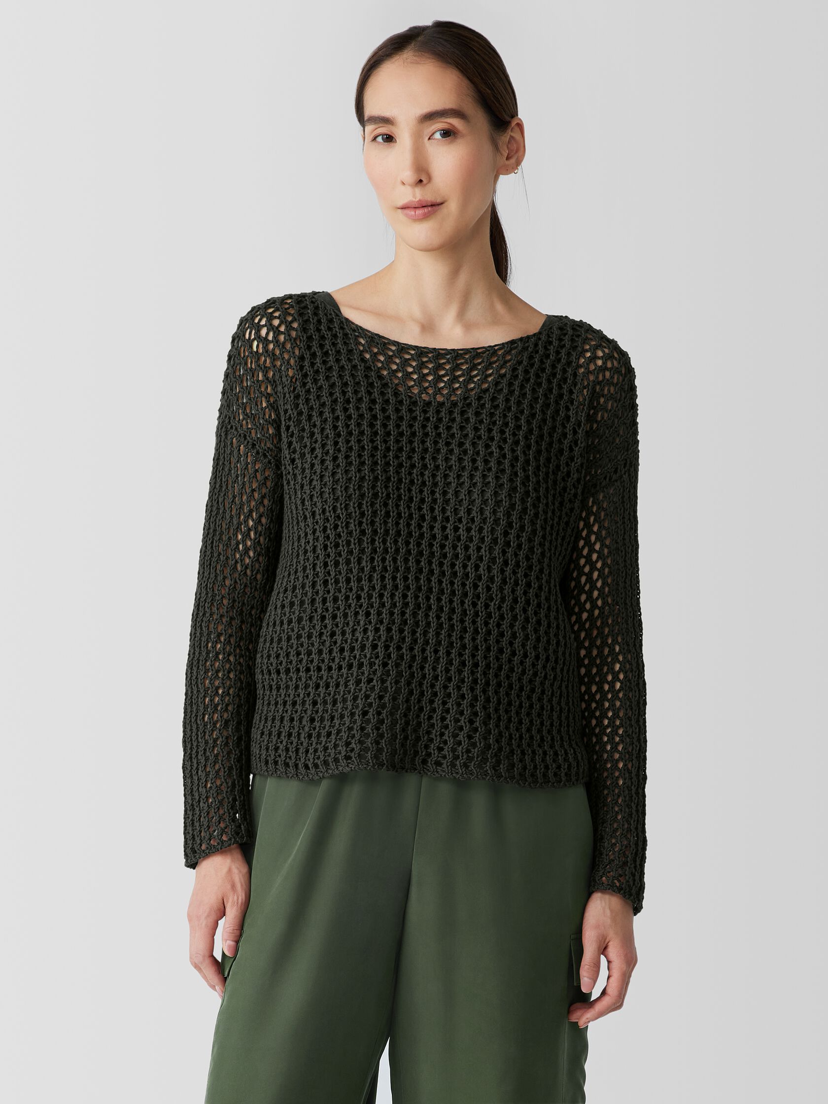 Peruvian Organic Cotton Cord Bateau Neck Top