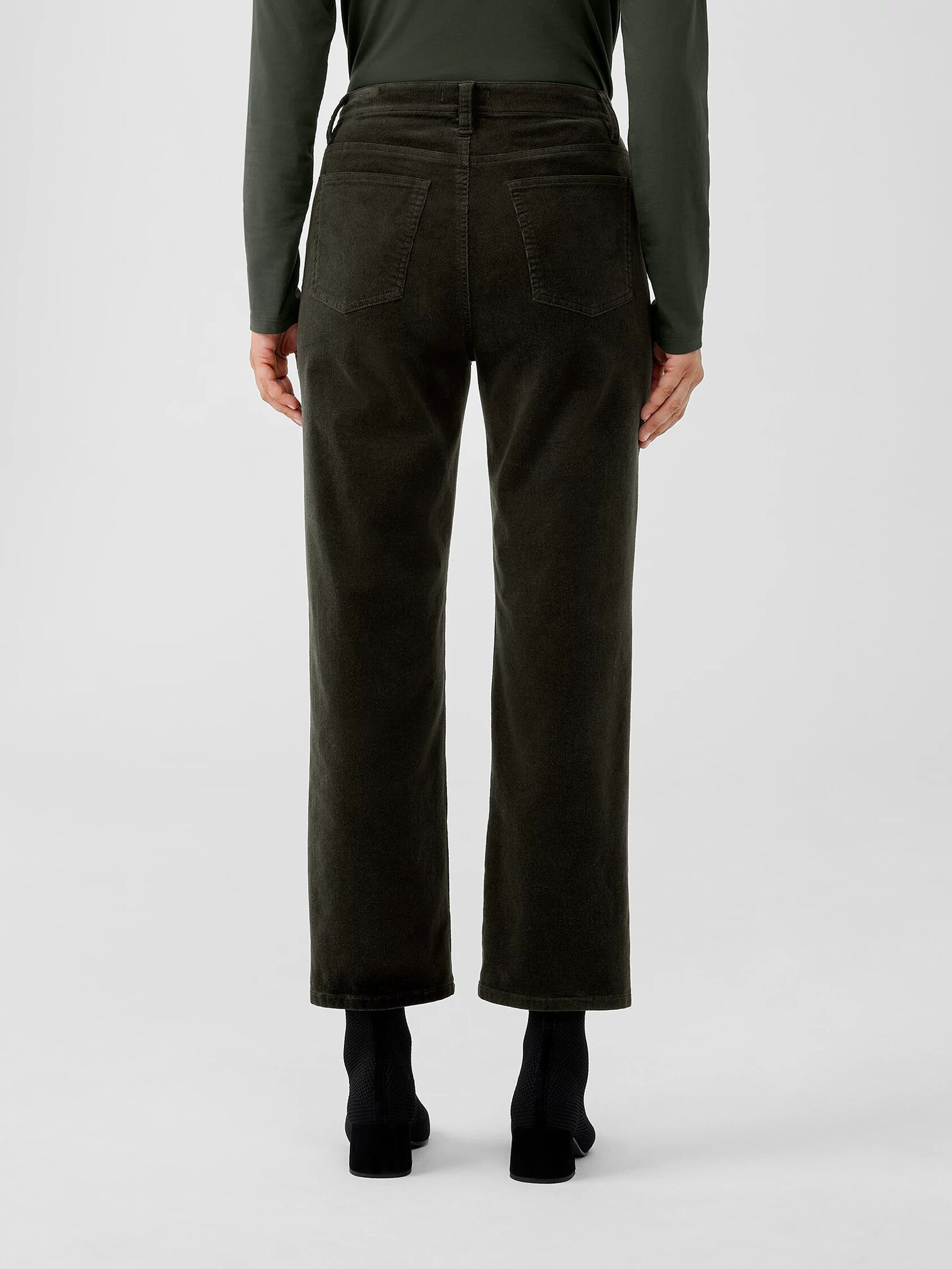 Organic Cotton Stretch Corduroy Straight Pant