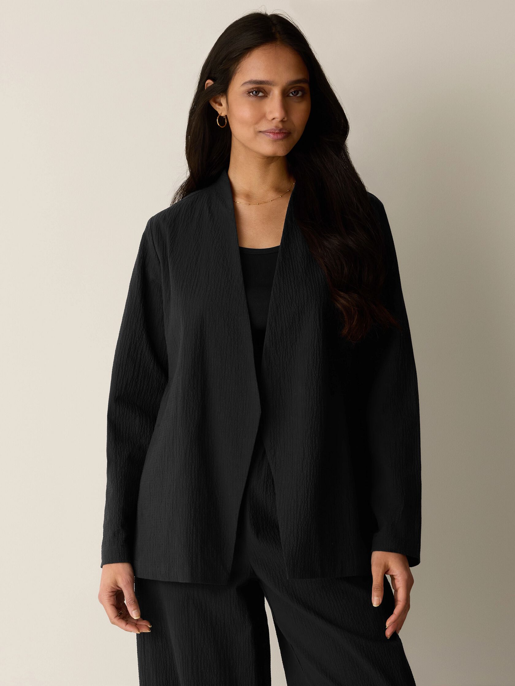 Organic Cotton Pucker Angled Jacket