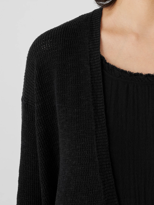 Organic Cotton Linen Slub Cardigan | EILEEN FISHER