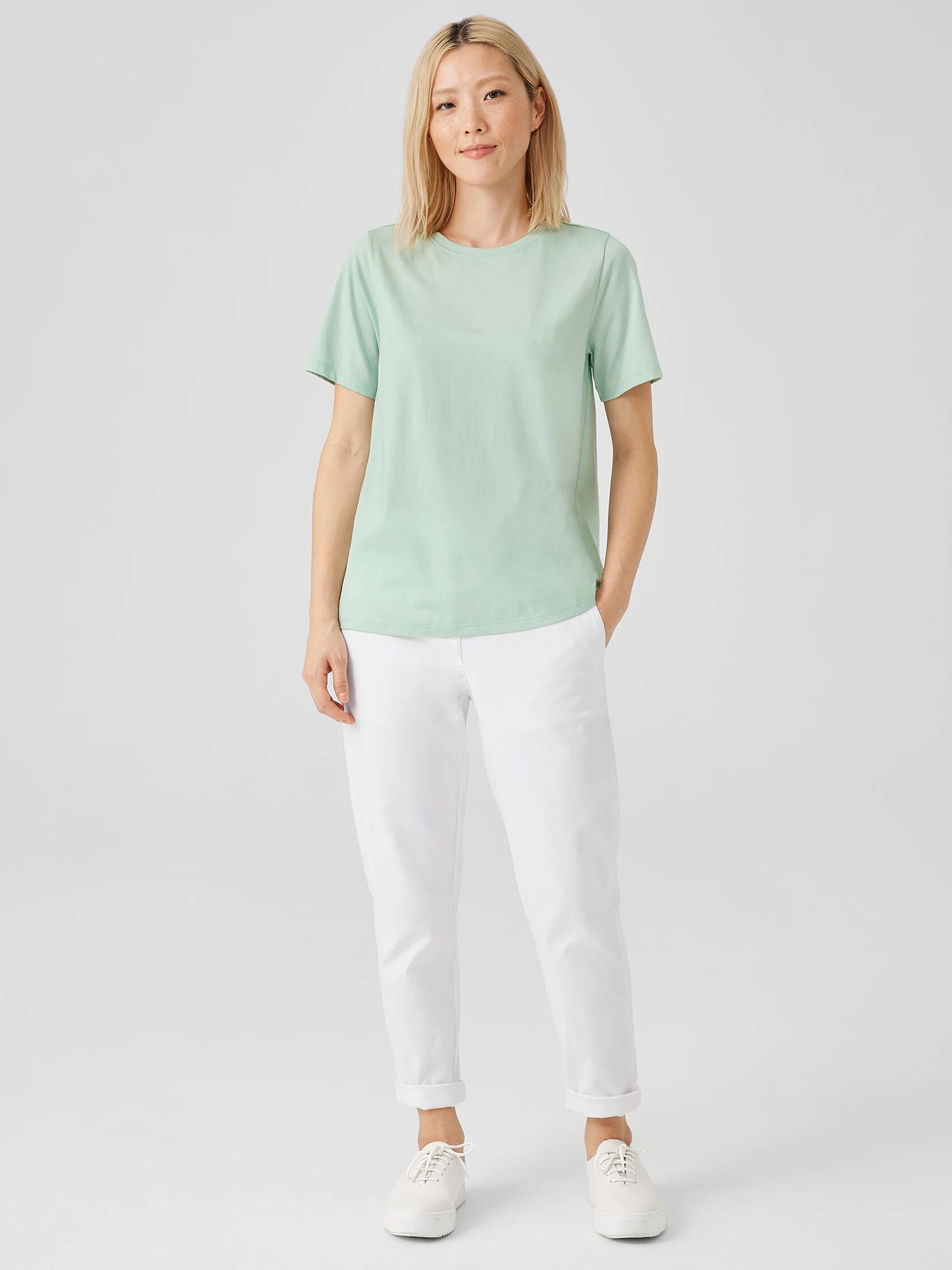 Organic Pima Cotton Jersey Round Neck Tee