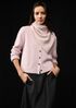 Mohair Plush M&eacute;lange Crew Neck Cardigan