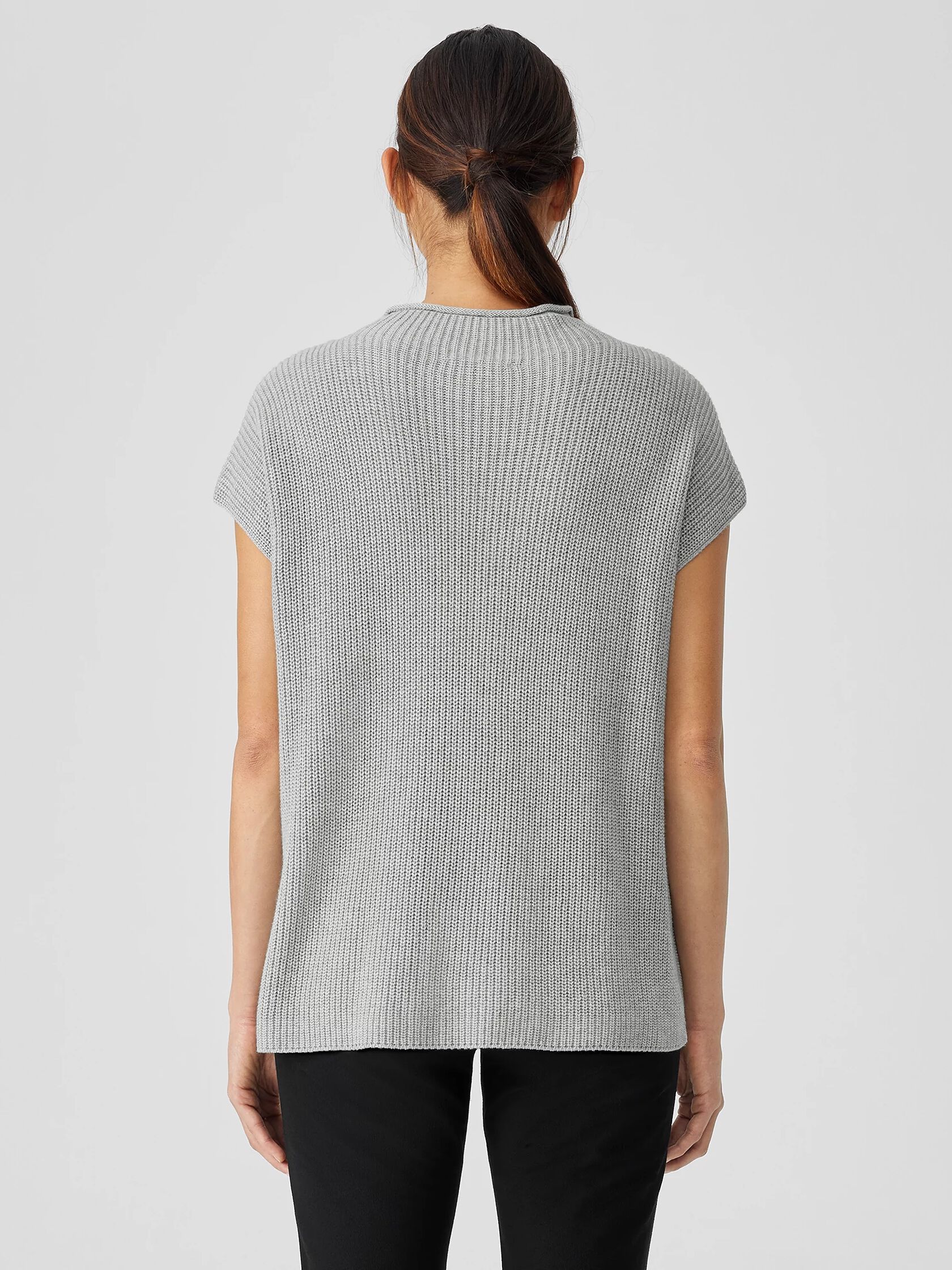 Peruvian Cotton Blend Funnel Neck Top