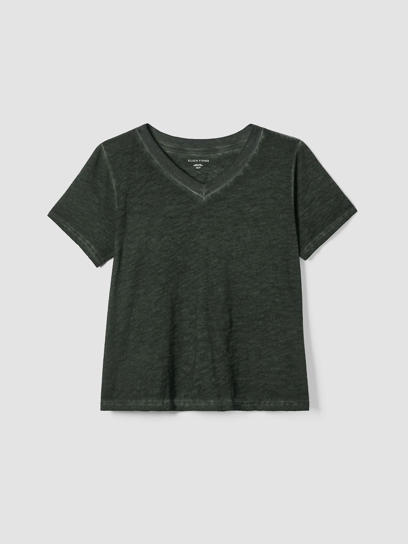 Organic Cotton Hazy Slub V-Neck Tee