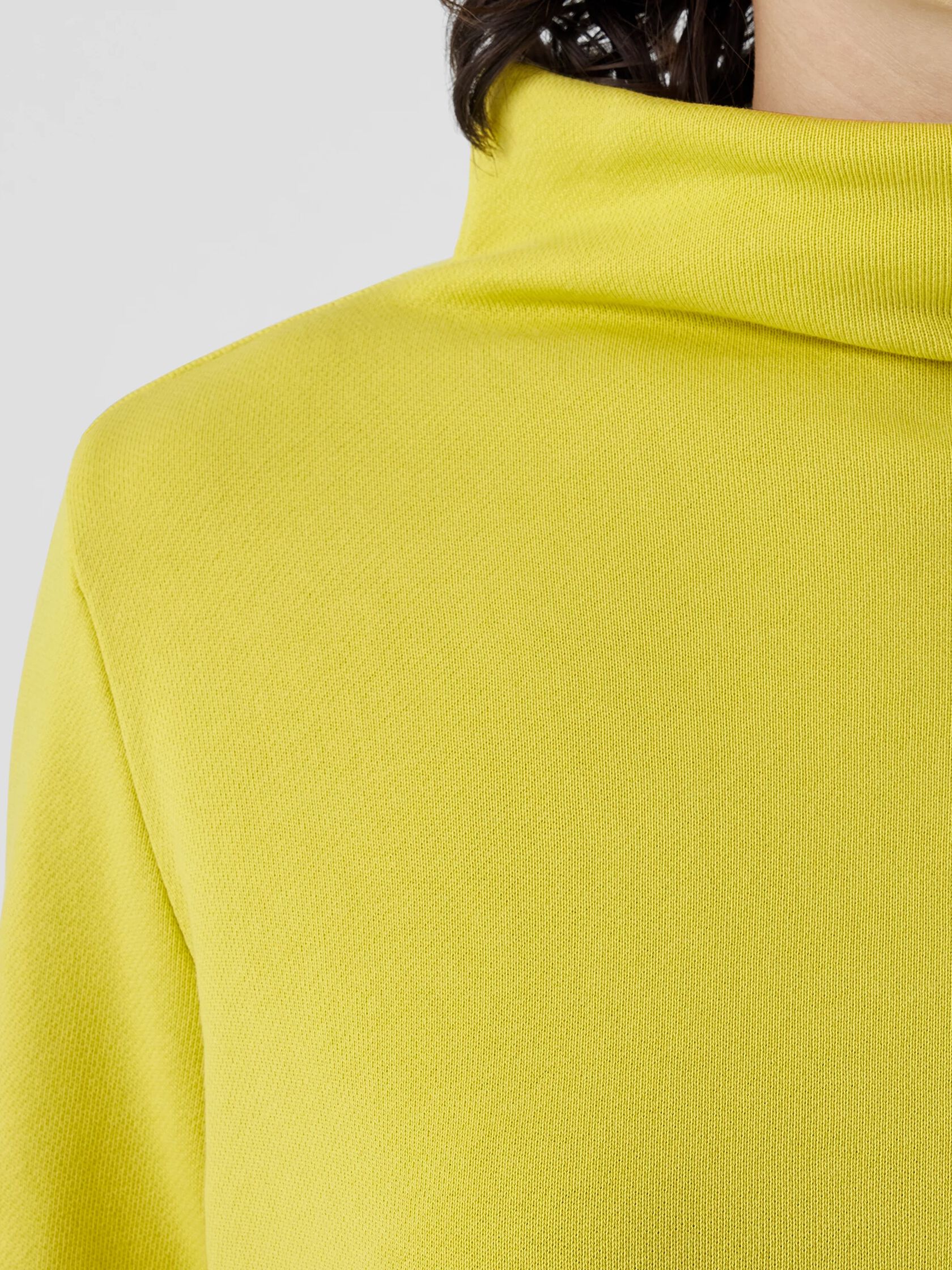 Organic Cotton French Terry Funnel Neck Top