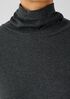 Pima Cotton Blend Turtleneck Top