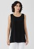 Silk Georgette Crepe Ballet Neck Tank