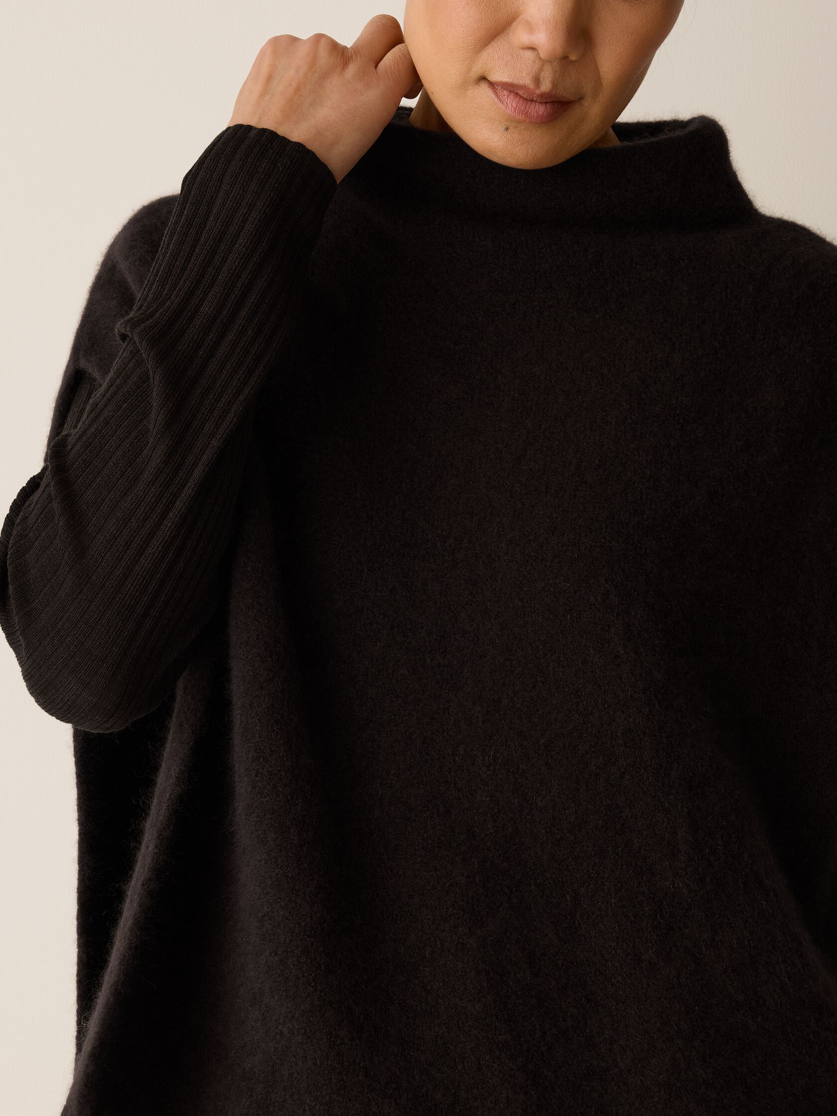 Cashmere Silk Bliss Funnel Neck Poncho