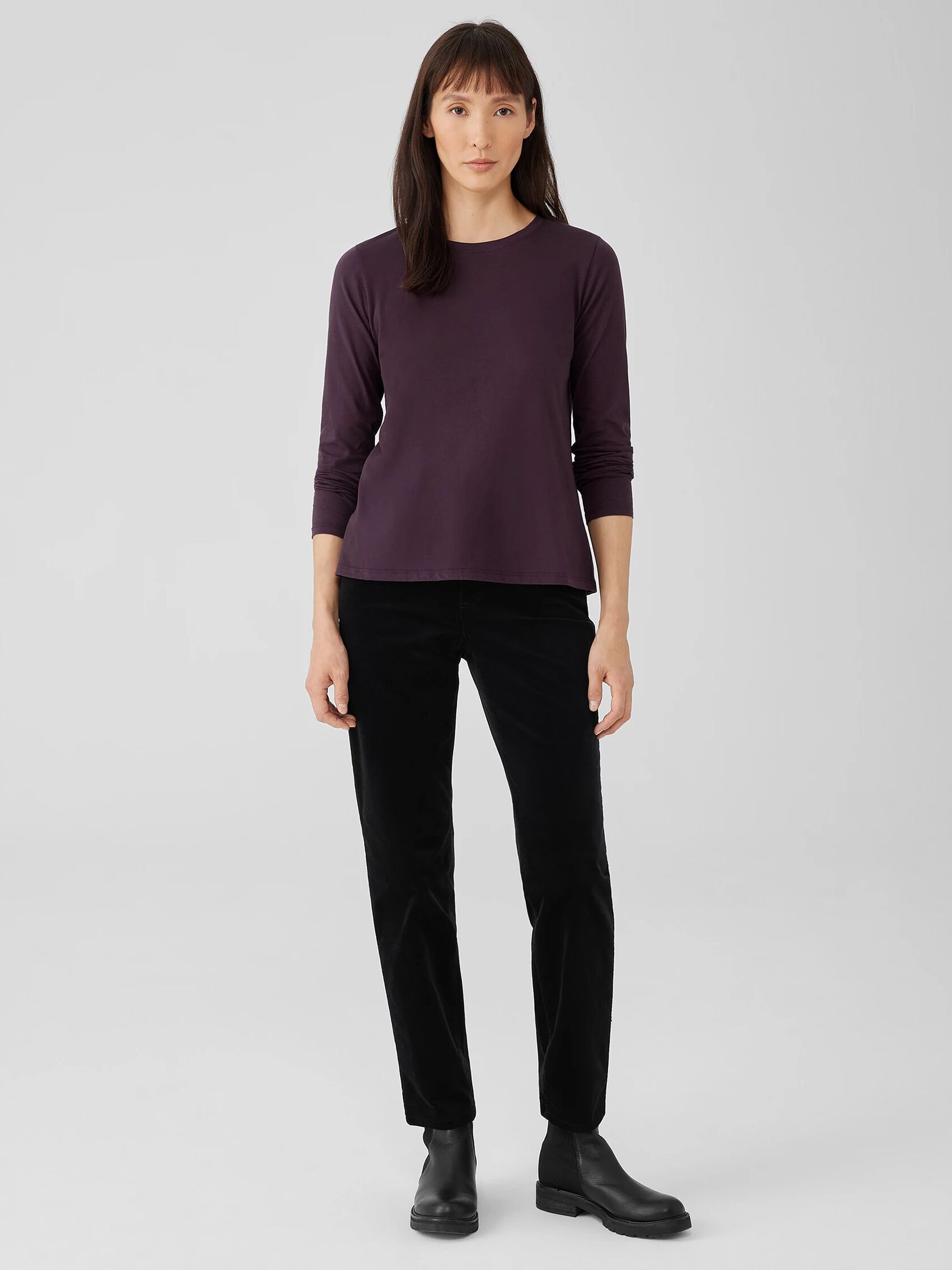 Organic Pima Cotton Jersey Long-Sleeve Tee