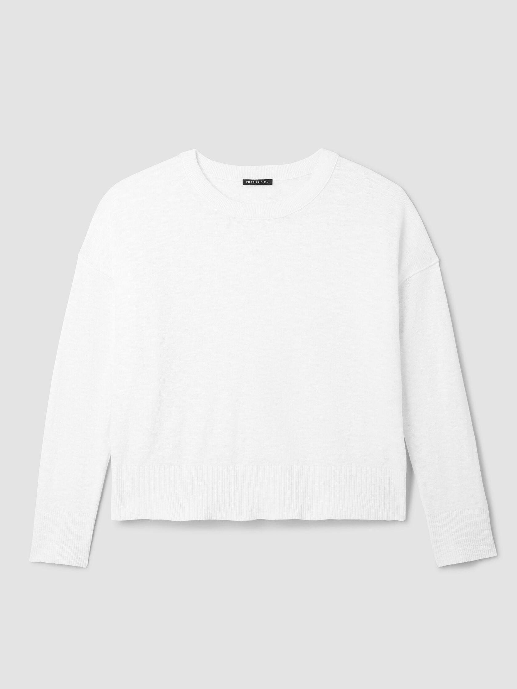 Organic Linen Cotton Slub Crew Neck Top