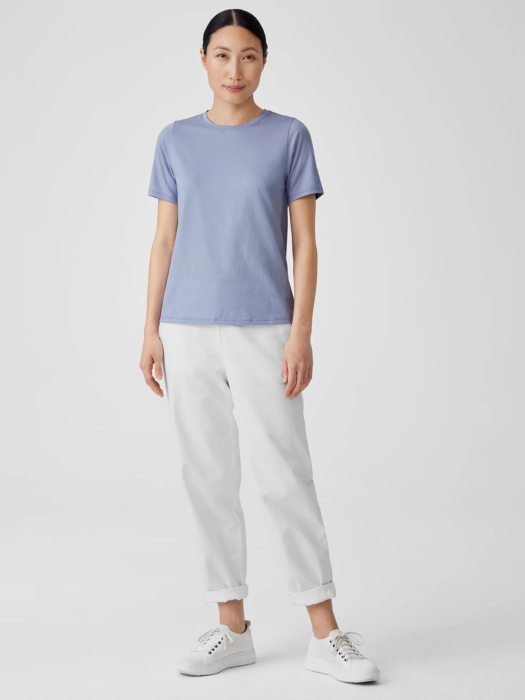 Organic Pima Cotton Jersey Round Neck Tee