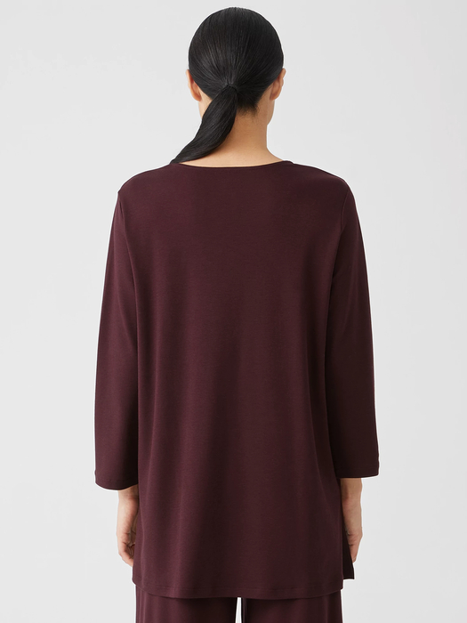 Cozy Organic Cotton Interlock U-Neck Top