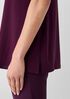 Silk Georgette Crepe Ballet Neck Long Tank