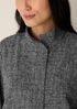 Organic Cotton Tweed Stand Collar Jacket