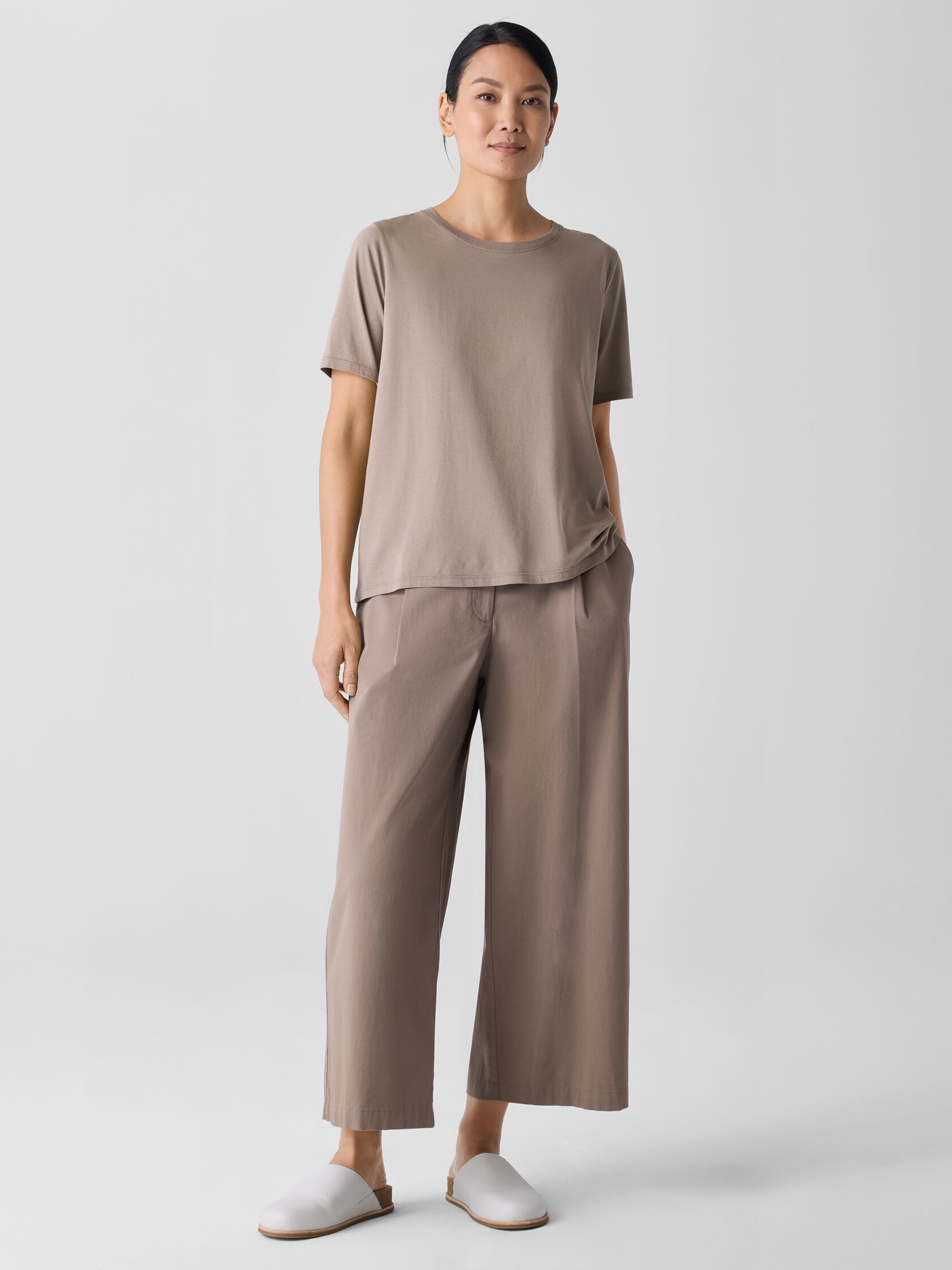 Organic Pima Cotton Jersey Round Neck Tee