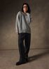 M&eacute;lange Felted Wool Jersey Full-Length Straight Trouser in&nbsp;Regenerative Wool