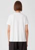 Organic Pima Cotton Interlock Mock Neck Tee