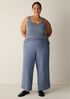 Organic Cotton Stretch Rib Scoop Neck Tank