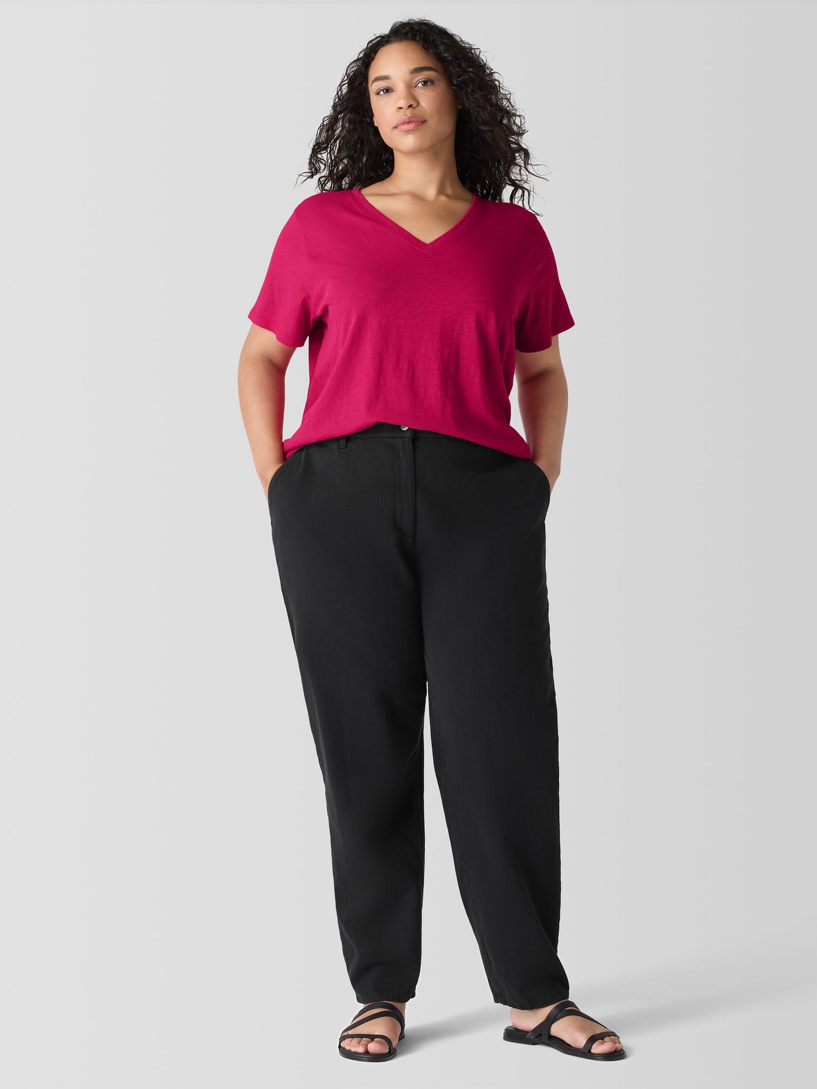 Garment-Dyed Utility Organic Cotton Tapered Pant