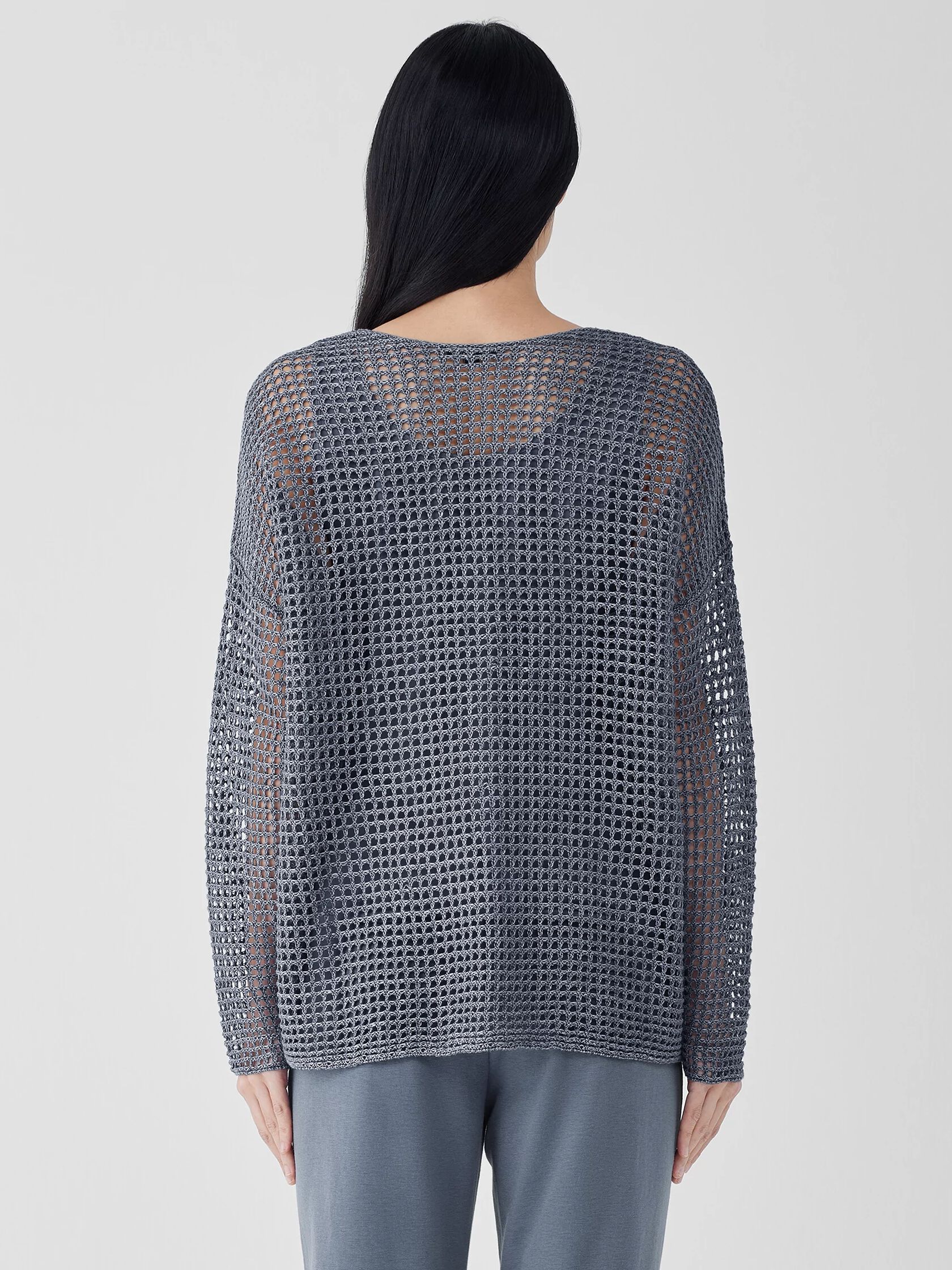 Organic Linen Délavé Round Neck Top