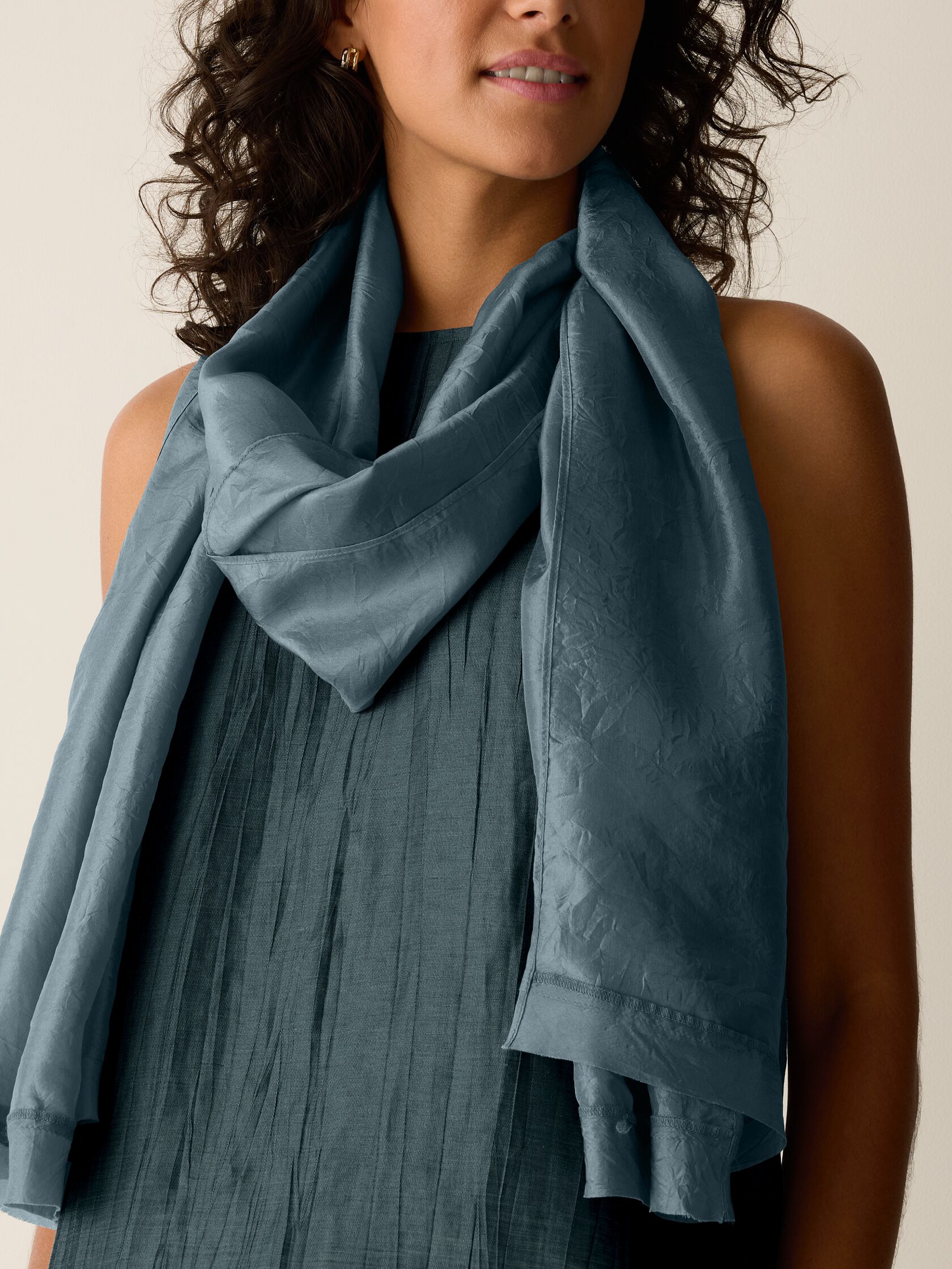 Washed Organic Silk Scarf