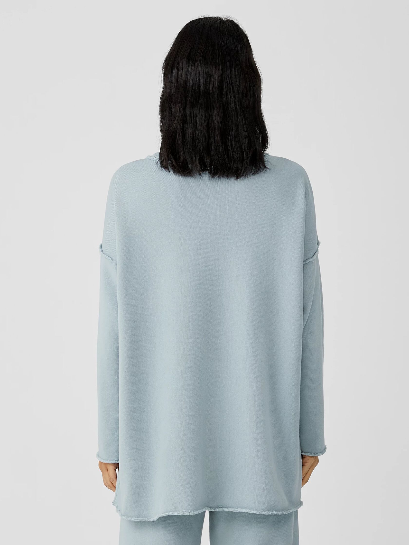 Organic Cotton French Terry Crew Neck Top