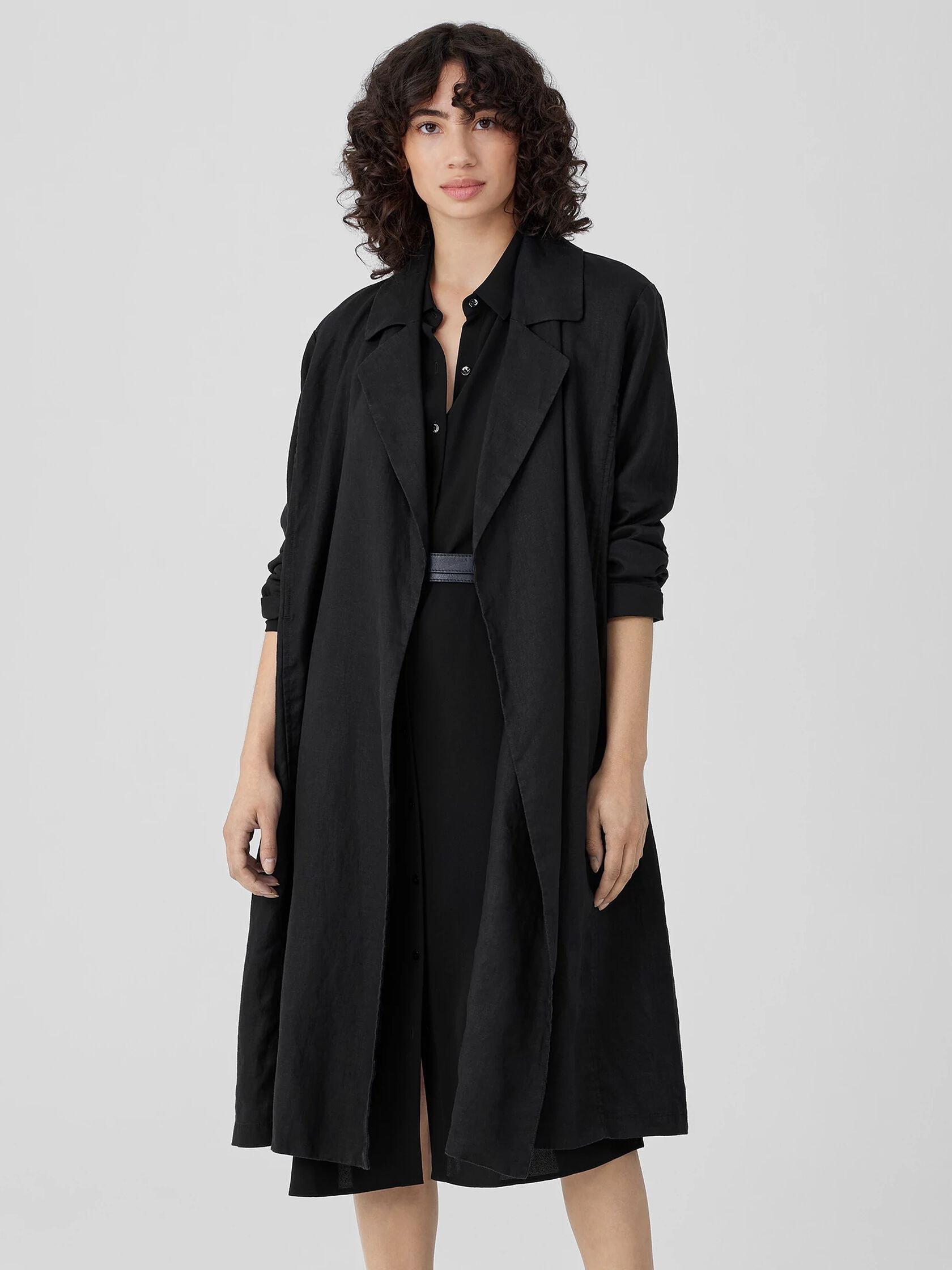 Organic Linen Trench Coat