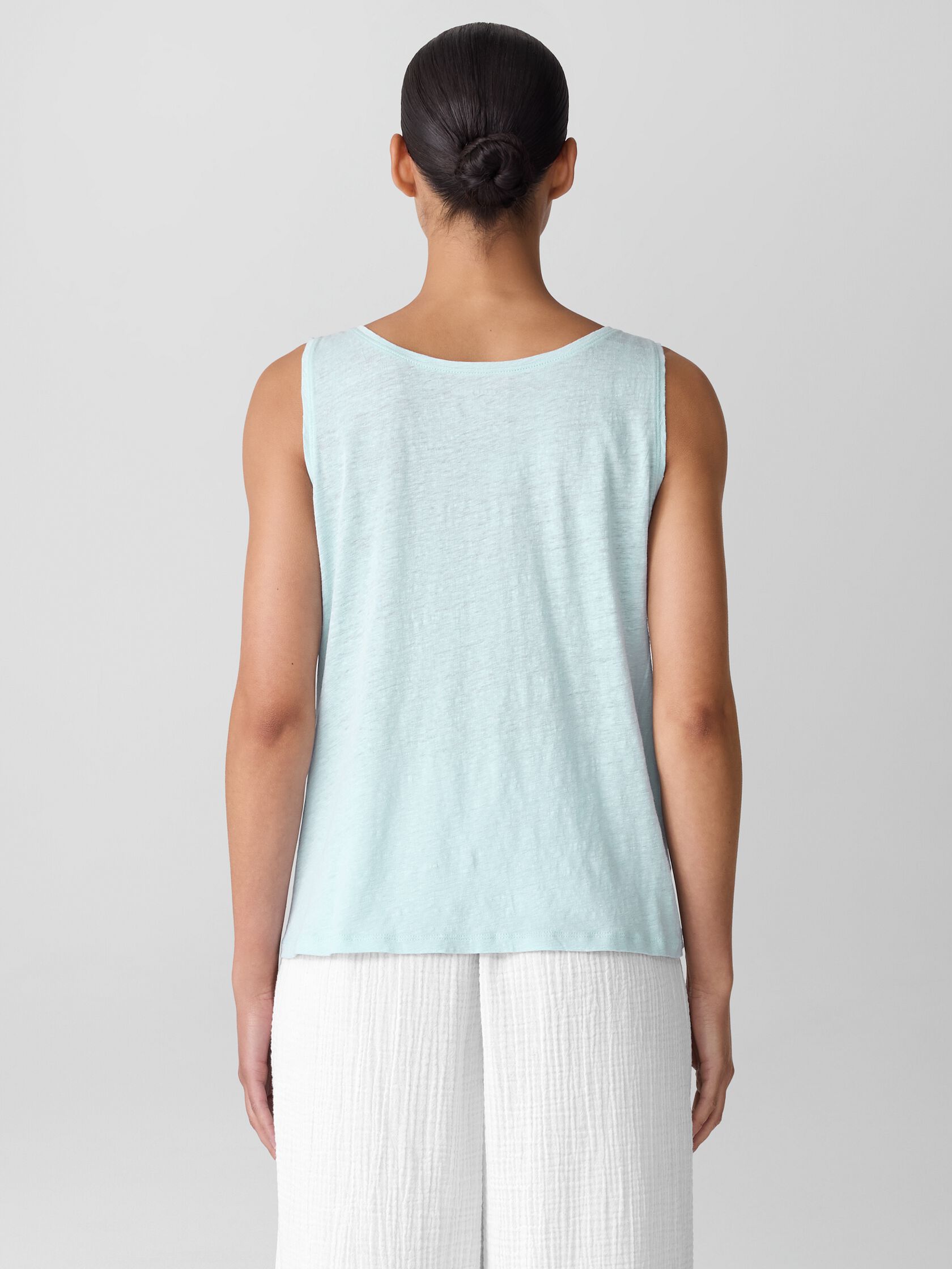 Organic Linen Jersey Scoop Neck Tank