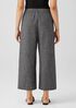 Hemp Organic Cotton Grid Wide-Leg Pant