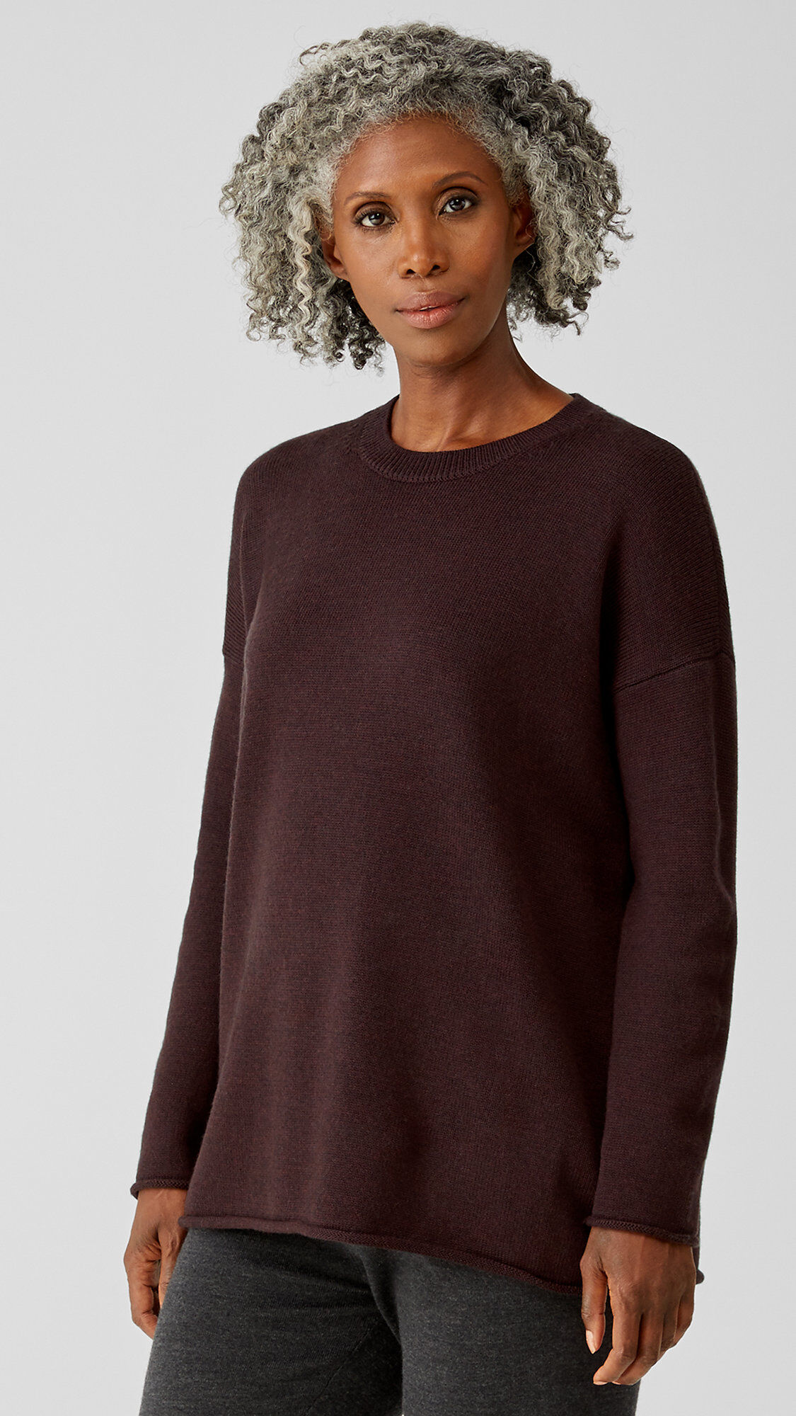 Merino Crew Neck Tunic in Regenerative Wool EILEEN FISHER