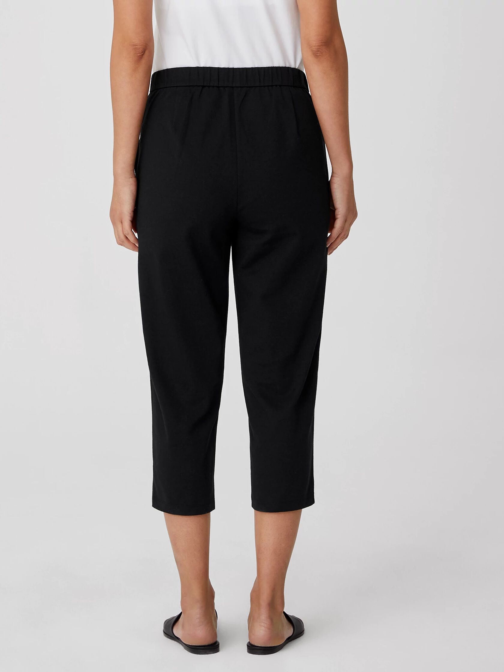 Organic Cotton Ponte Tapered Pant