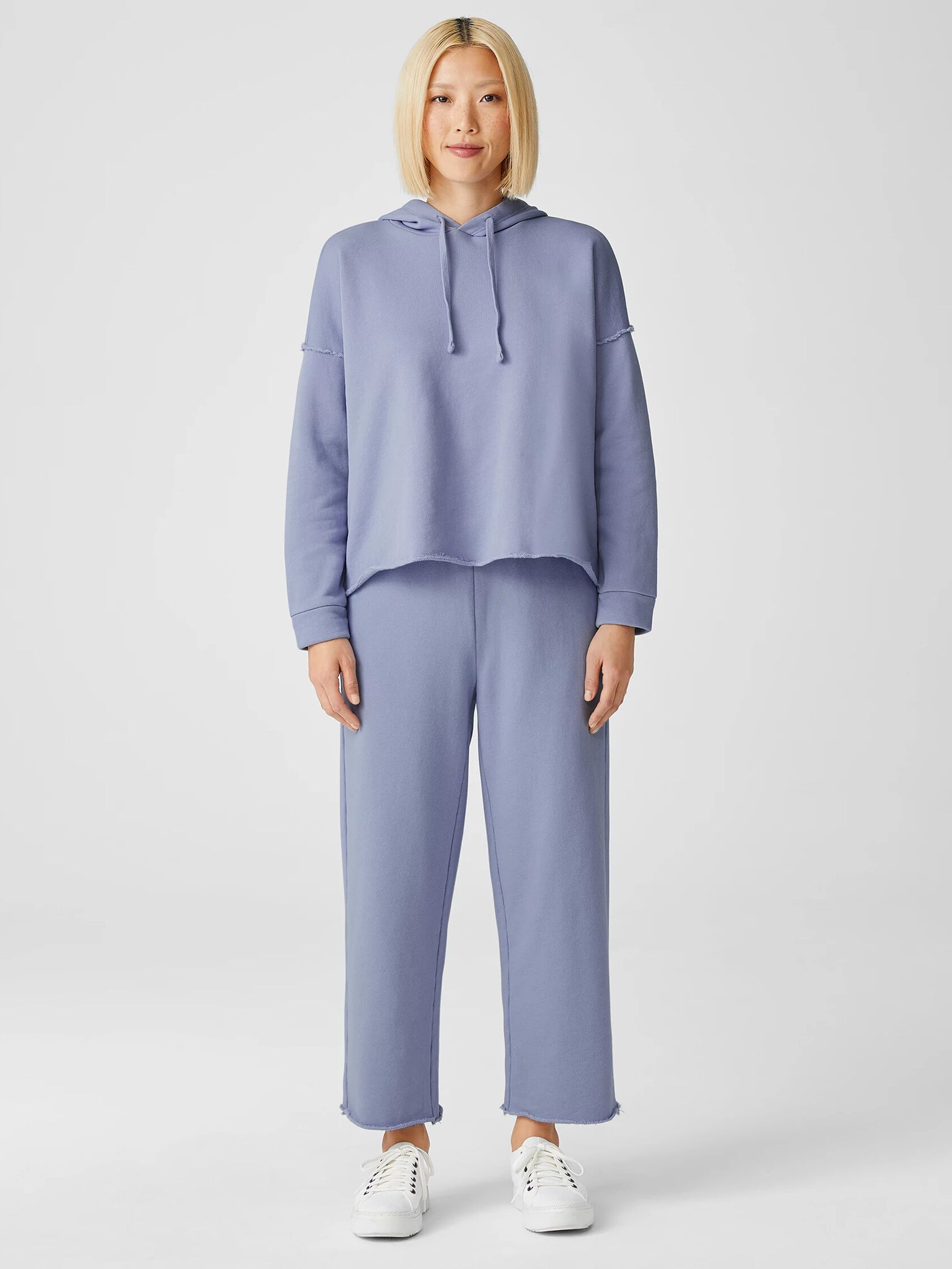 Organic Cotton French Terry Straight Pant | EILEEN FISHER