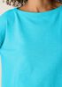 Garment-Dyed Organic Cotton Terry Bateau Neck Box-Top