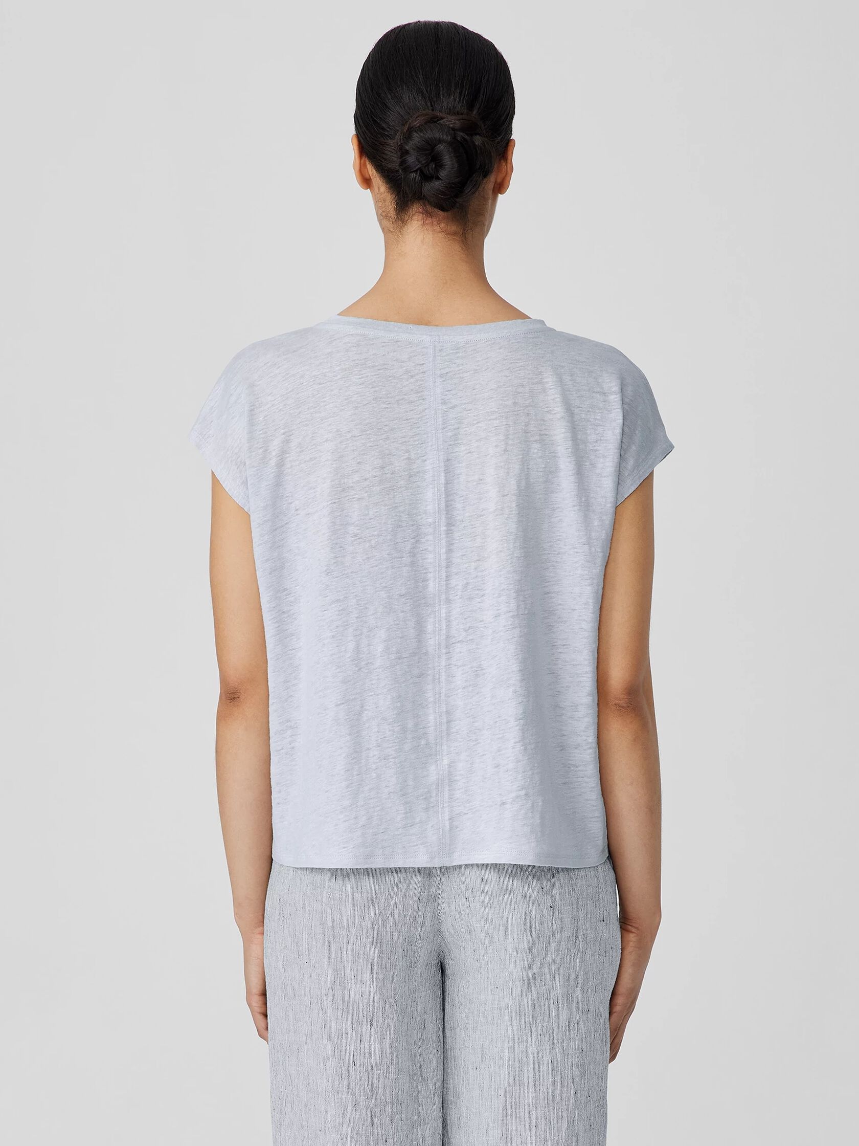 Organic Linen Jersey V-Neck Tee
