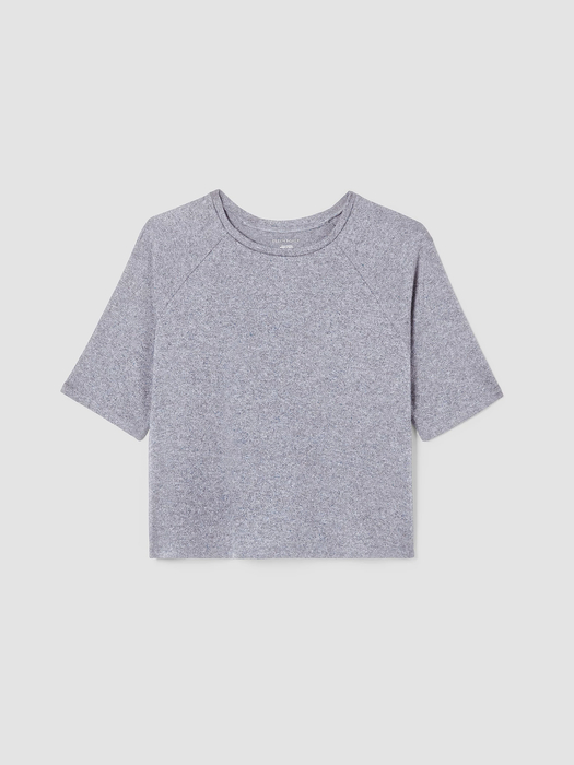 Cotton Hemp Melange Crew Neck Top