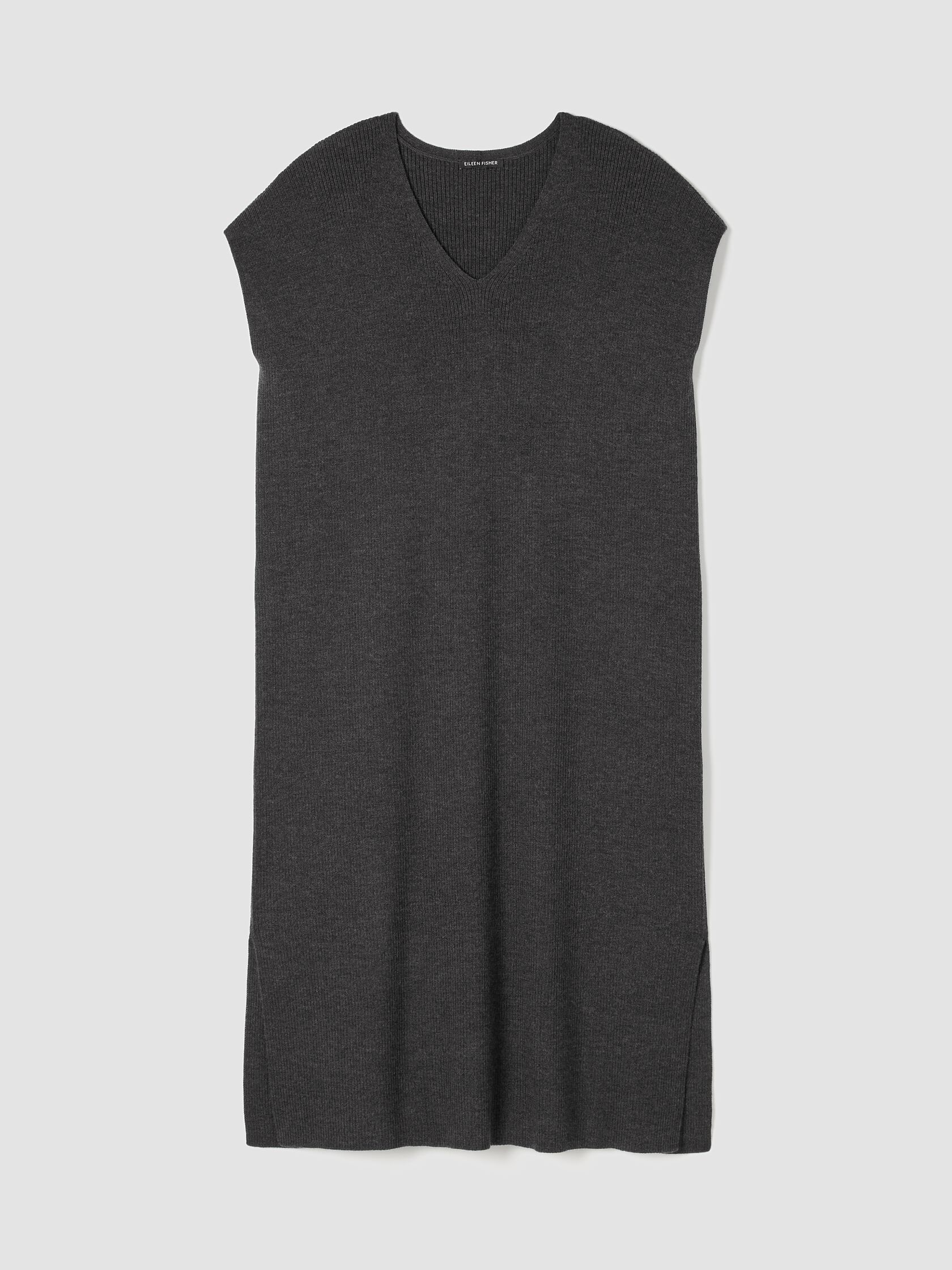 Merino Rib V-Neck Dress