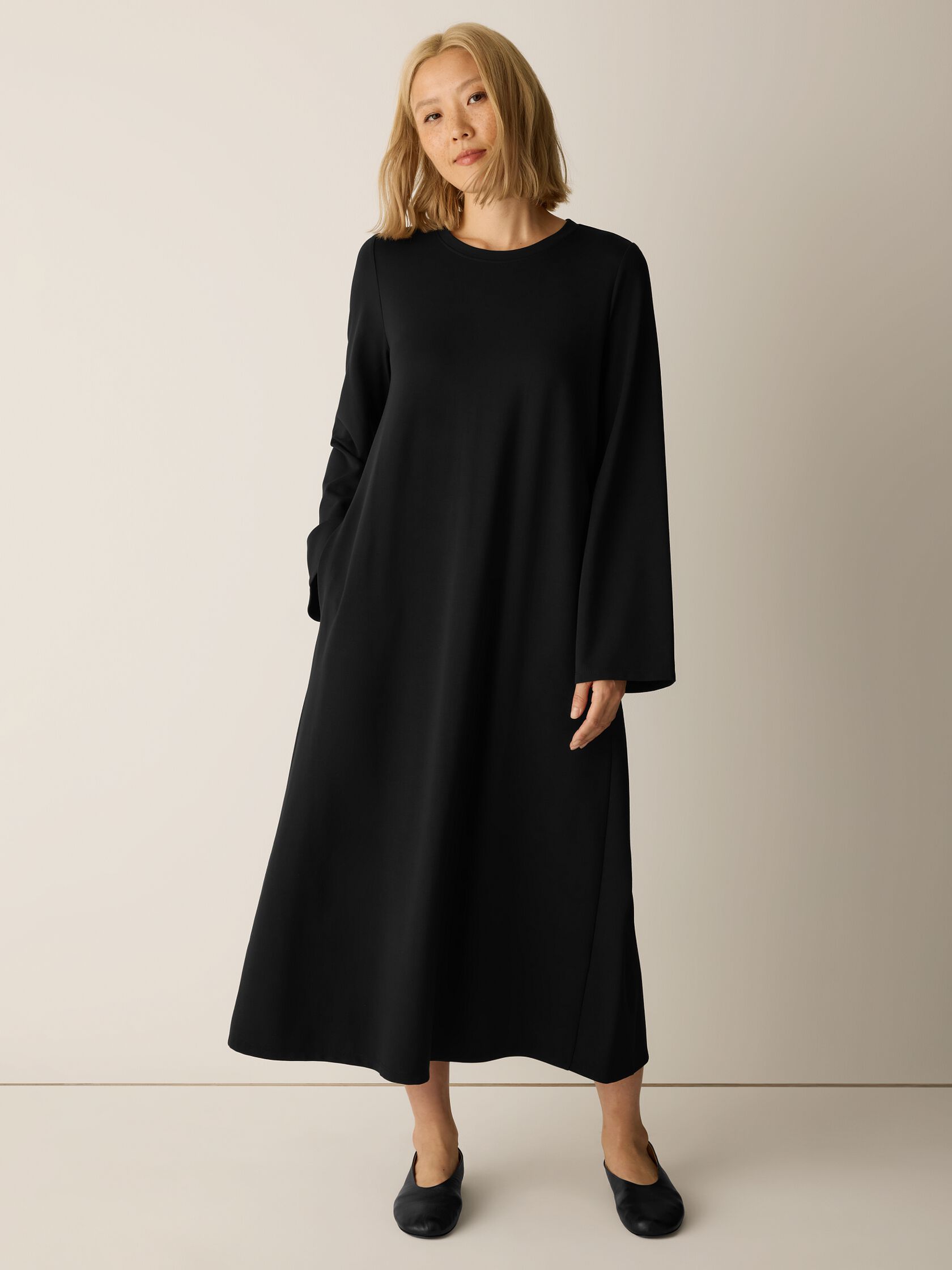Extra-Fine Ponte Crew Neck Dress