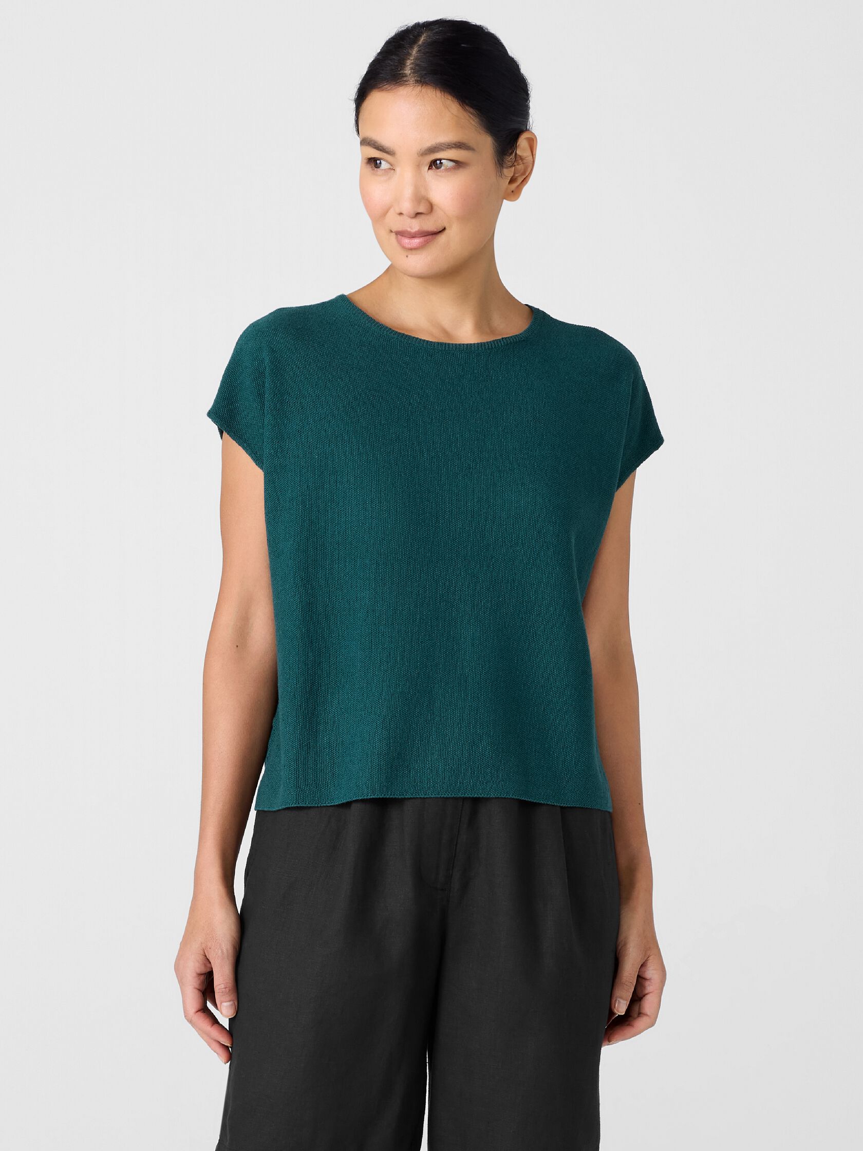 Organic Linen Cotton Square Top