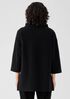 Lightweight Boiled Wool Funnel Neck Top in Regenerative Wool