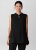 Silk Georgette Crepe Sleeveless Shirt