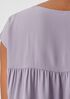 Silk Georgette Crepe Shirred-Back Top