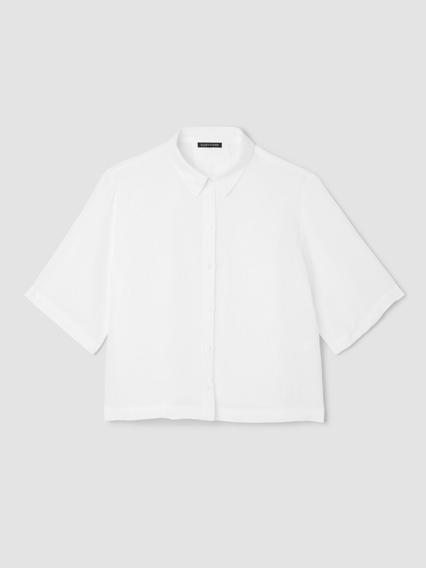 Organic Handkerchief Linen Elbow-Sleeve Shirt