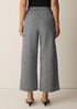 Organic Cotton Pucker Check Wide-Leg Pant