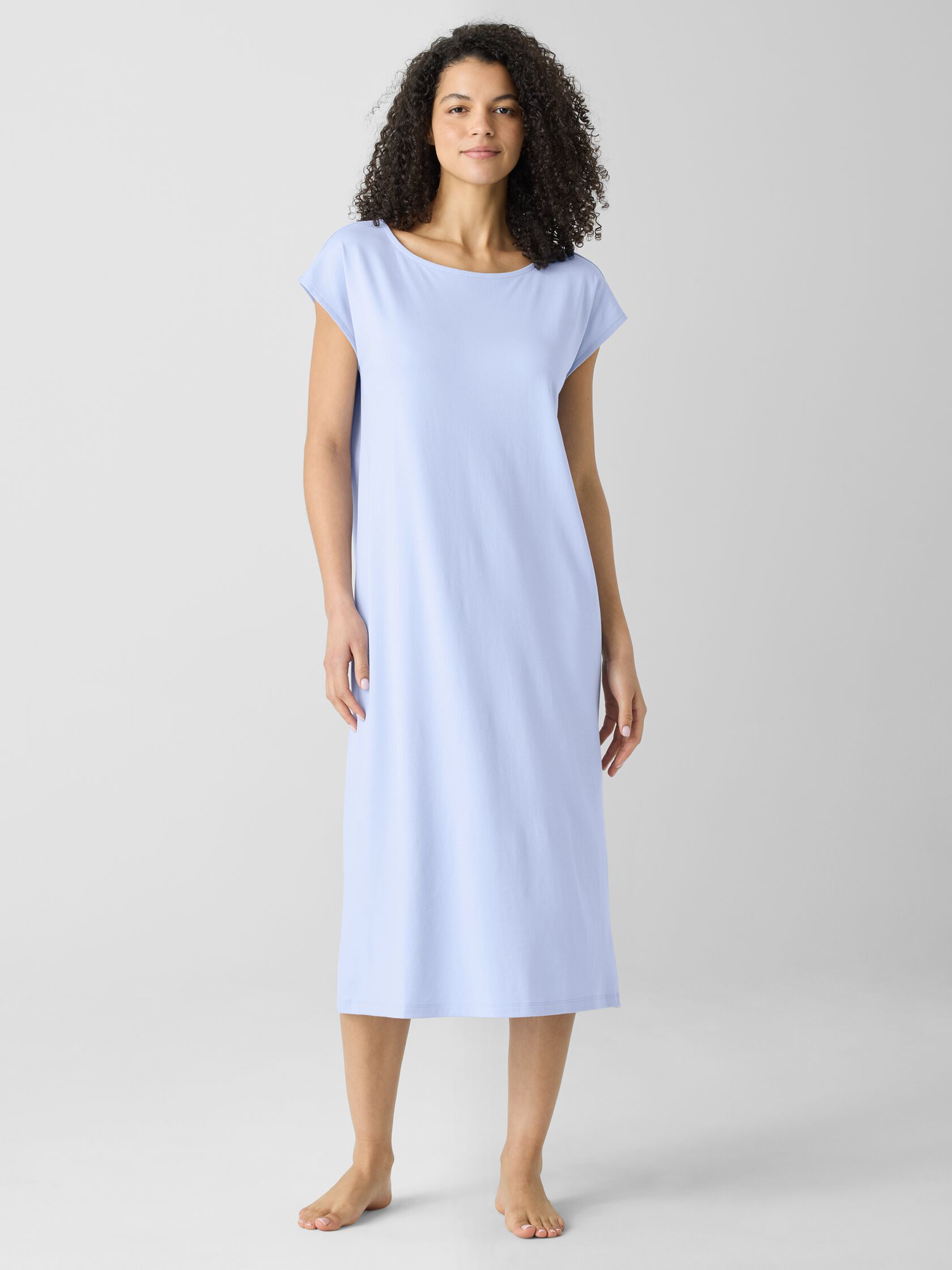 Organic Cotton Interlock Ballet Neck Sleep Dress